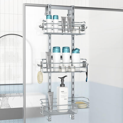 over the Door Shower Caddy, Adjustable Hanging Shower Organizer1