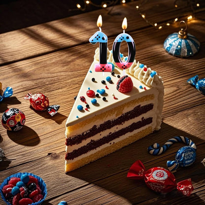 Gaming Candle,Level 10 Number Birthday Cake Candles,10 Birthday Decorations for Boys,10Th Birthday Candle Gamepad Birthday Candles,Video Game Controller Themed Kids Birthday Party Supplies（Number 106