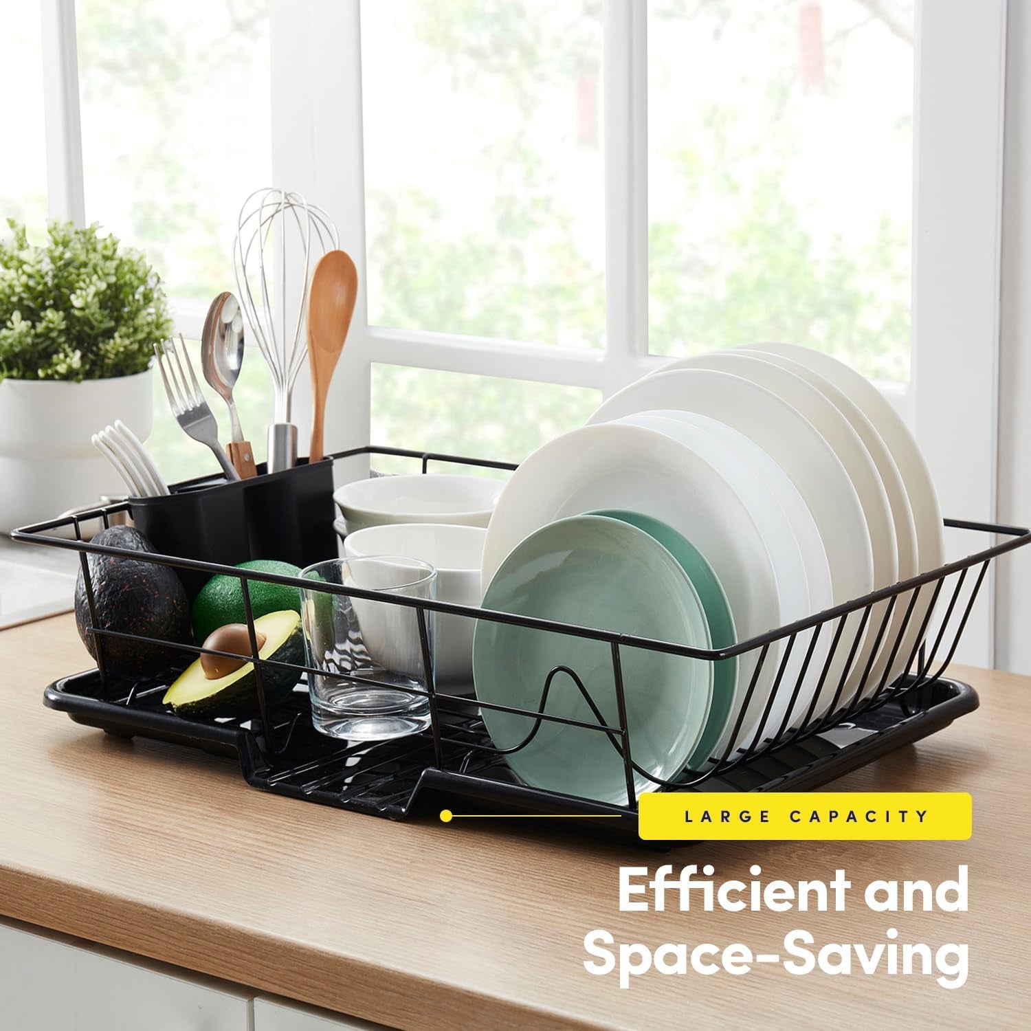 space-saving-3-piece-dish-drainer-rack-set-with-cutlery-holder-maximize-countertop-space-black