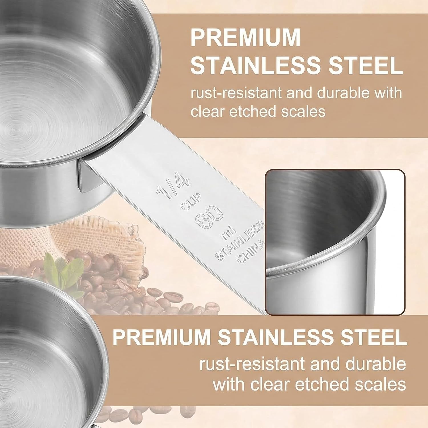 4-pcs-1-4-cup-measuring-cup-60-ml-stainless-steel-1-4-cup-scoop-1-4-measuring-cup-quarter-cup-scoop-1-4-cup-for-coffee-cooking-baking-kitchen-wet-and-dry-ingredients-dishwasher-safe
