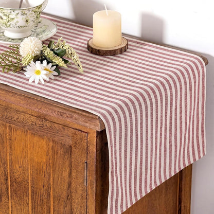 Red and White Striped Table Runner for Decor, 14 X 60 Inch5