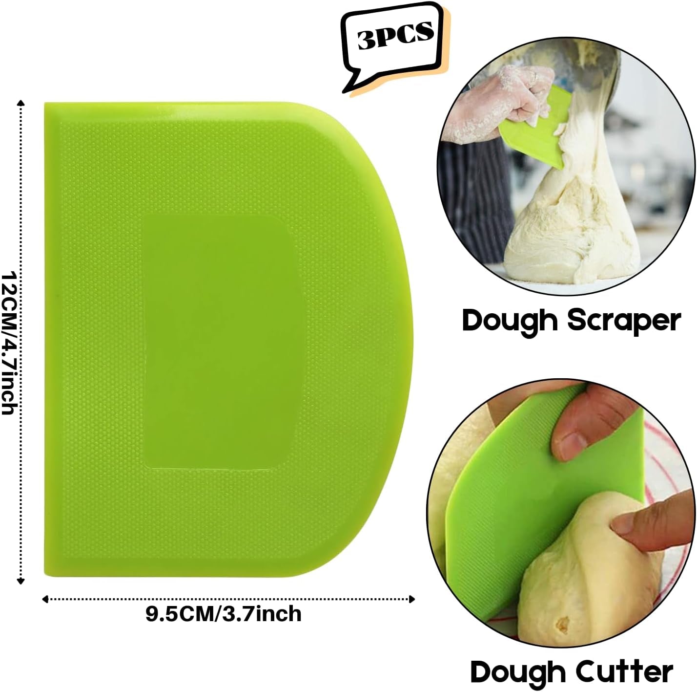 dough-scraper-bench-scraper-3p-4-7x3-7-plastic-flexible-bowl-scraper-sharp-edge-angles-cake-scraper-non-slip-bakeware-decorating-tools-sculpting-modeling-tools-green-white-green