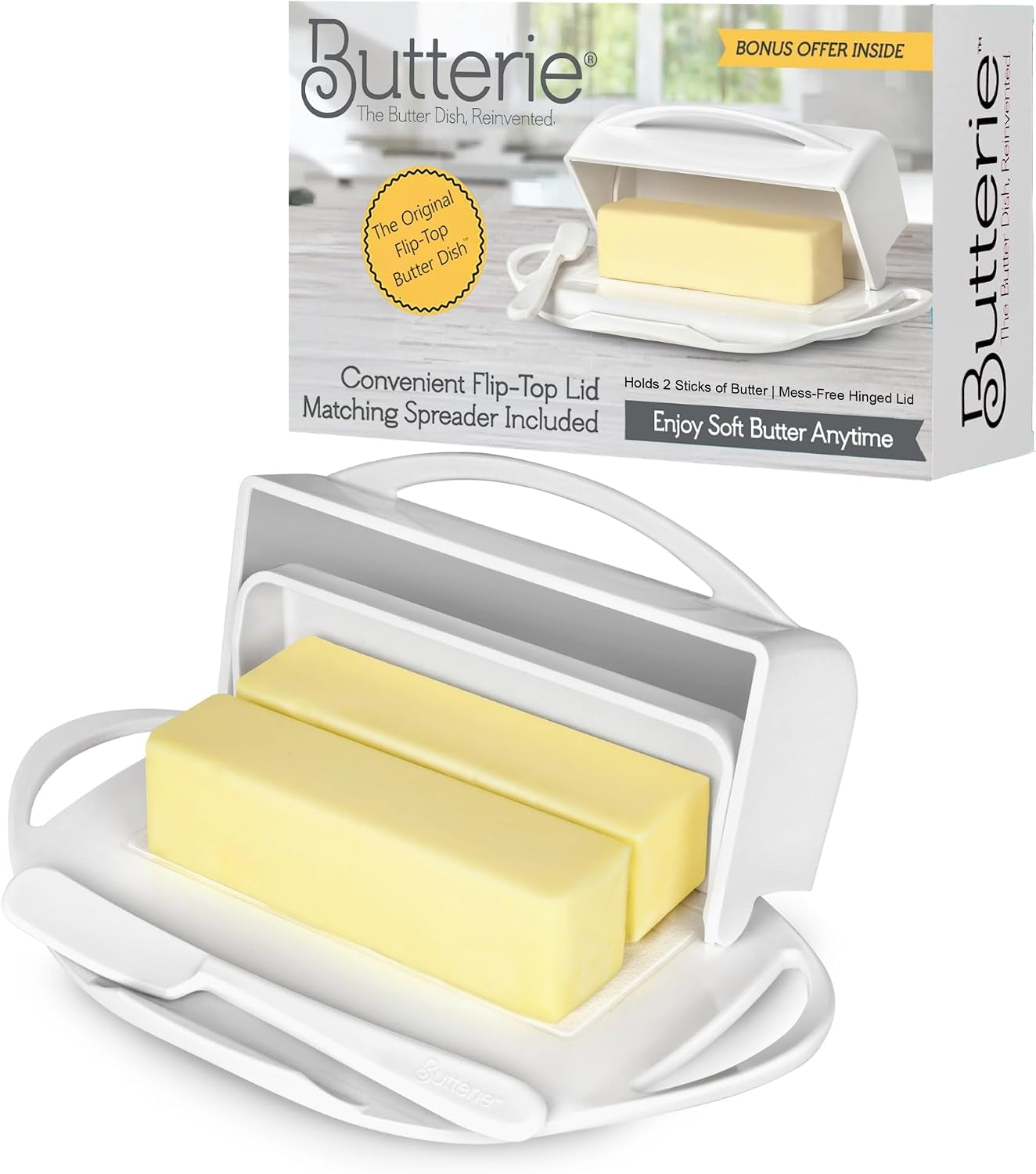 flip-top-butter-dish-with-attached-lid-matching-knife-holds-2-sticks-fits-kerrygold-european-butter-bpa-free-dishwasher-safe-white