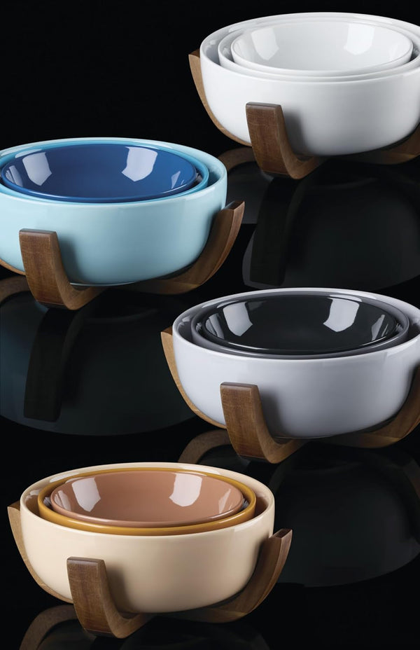 24 Seven Colors Turquoise Porcelain Nesting Bowl Set, 4-Piece9