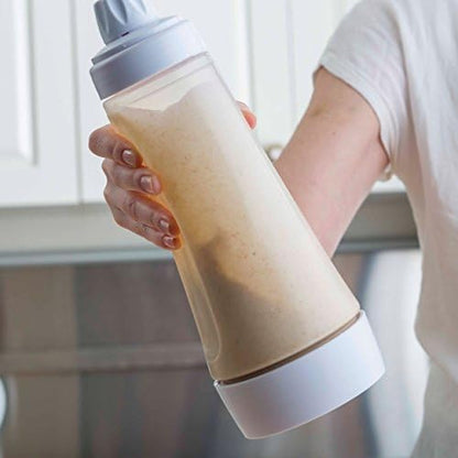 Pancake Bottle, Batter Dispenser and Mixer with Blenderball Wire Whisk, Durable, No-Mess, BPA Free, Dishwasher Safe, Mint7