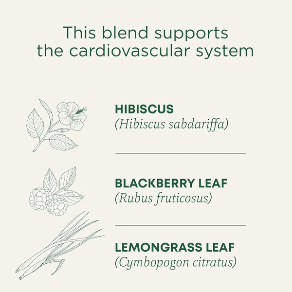 Organic, Hibiscus Tea - Supports Normal Heart Health & Cardiovascular Wellness - Kosher, Non-Gmo, Caffeine-Free, Compostable - 16 Tea Bags | Supports Immune Function, Kosher, Non-Gmo, Caffeine-Free, Compostable3