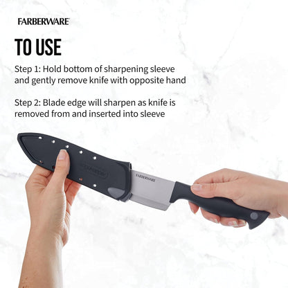 Edgekeeper 6 Inch Chef Knife with Self-Sharpening Blade Cover, High-Carbon Stainless Steel Kitchen Knife for Slicing, Dicing, and Mincing5