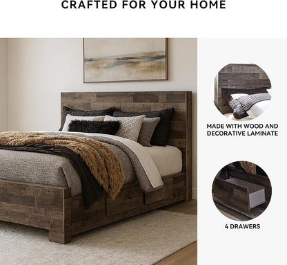 Signature Design by Ashley Derekson Queen Panel Bed with 4 Drawers, Gray5