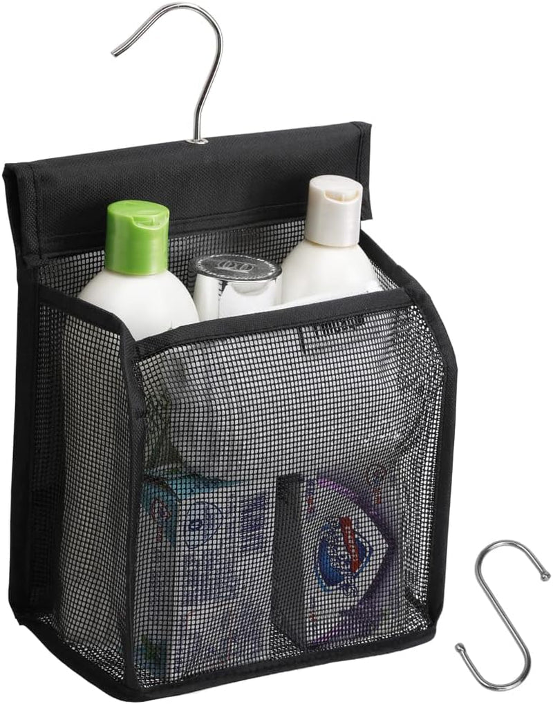 hanging-mesh-shower-caddy-organizer-bathroom-storage-bag-with-hooks-for-camper-gym-cruise-cabin-college-dorm-shower-swimming-and-rv-black