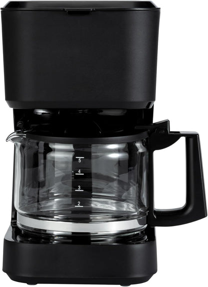 5 Cup Drip Coffee Maker with Glass Coffee Pot (0.8 Qt), Auto Shut-Off, Auto Pause, Removable Filter Basket, Matte Black4