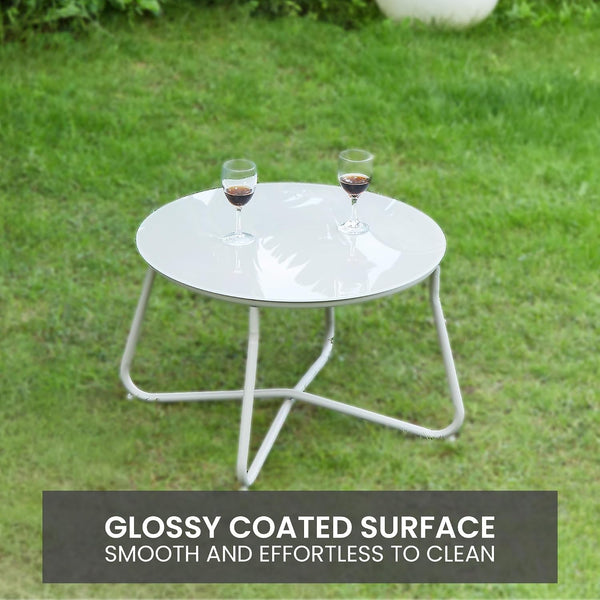 4 Piece Outdoor Patio Conversation Set with Loveseat & 2 Chairs, Table8