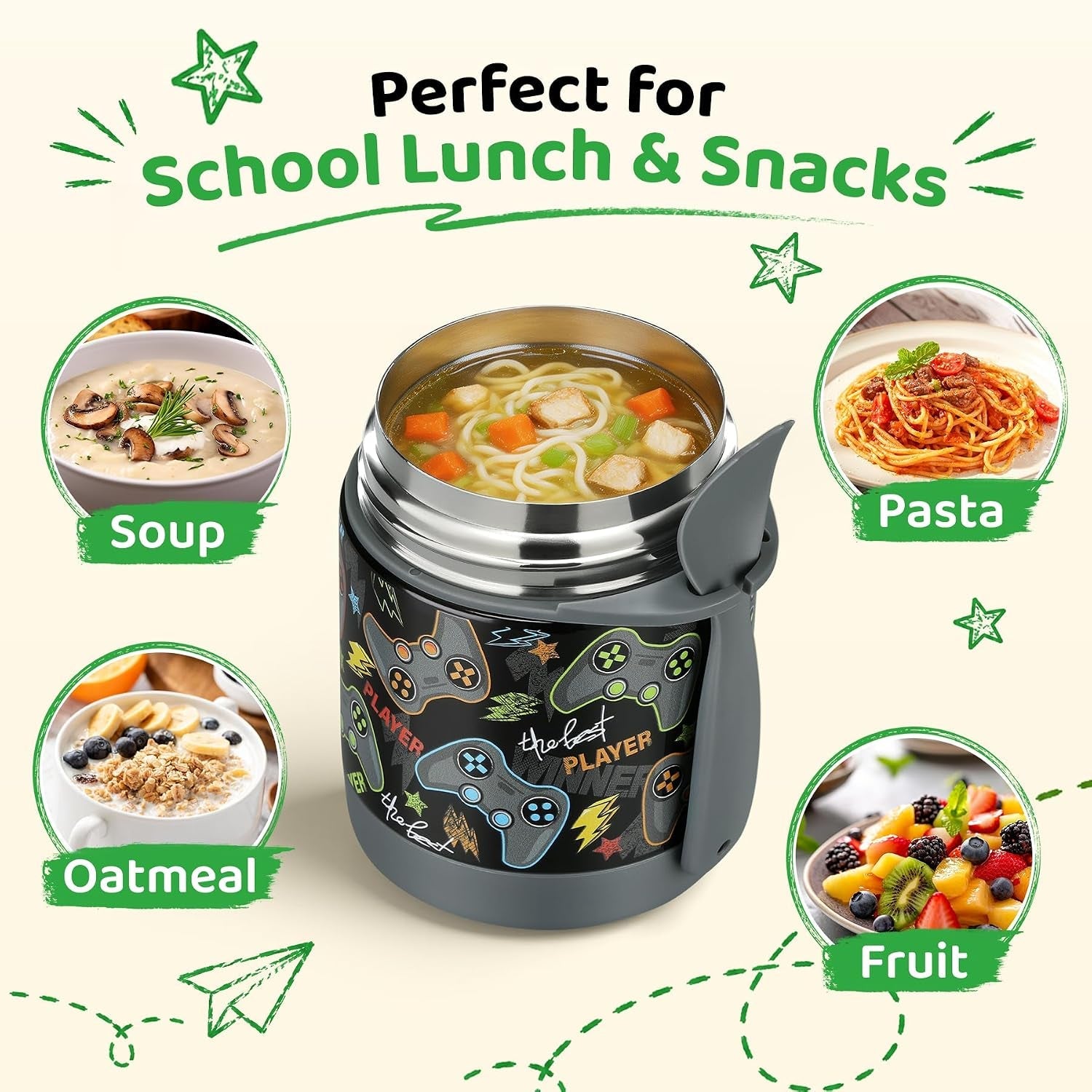 10oz-soup-thermo-for-hot-food-kids-insulated-food-jar-thermo-hot-food-lunch-container-width-mouth-stainless-steel-lunch-box-for-kids-with-spoon-black-gamepad