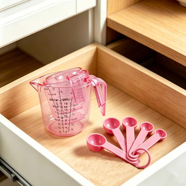 Pink Measuring Cups Set, Multi-Size Baking Tool for Cooking3