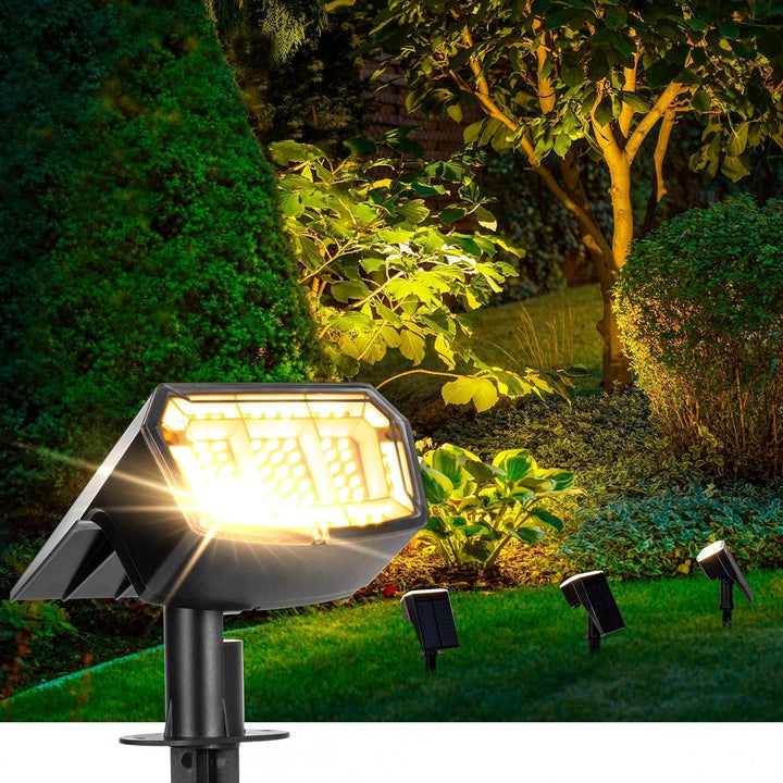 Solar Spot Lights Outdoor Waterproof, 10 Pack, Warm White