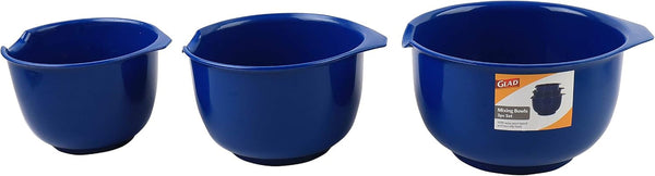 Mixing Bowls with Pour Spout, Set of 3 Nesting Design Saves Space Non-Slip, BPA Free, Dishwasher Safe Plastic Kitchen Cooking and Baking Supplies, Blue5