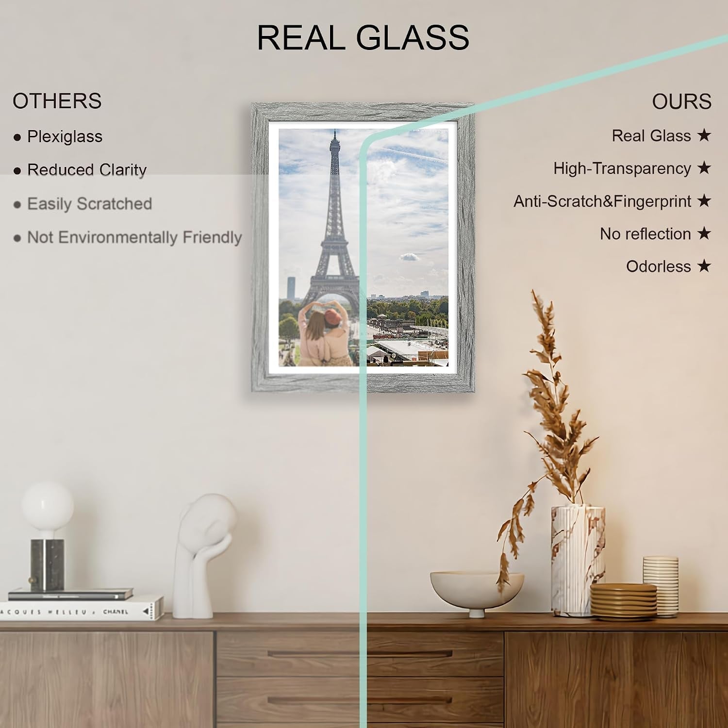 11x15-picture-frame-set-of-4-made-of-real-glass-and-grey-frame-display-picture-10x14-with-mat-or-11x15-without-mat-11-by-15-photo-for-wall-mounting