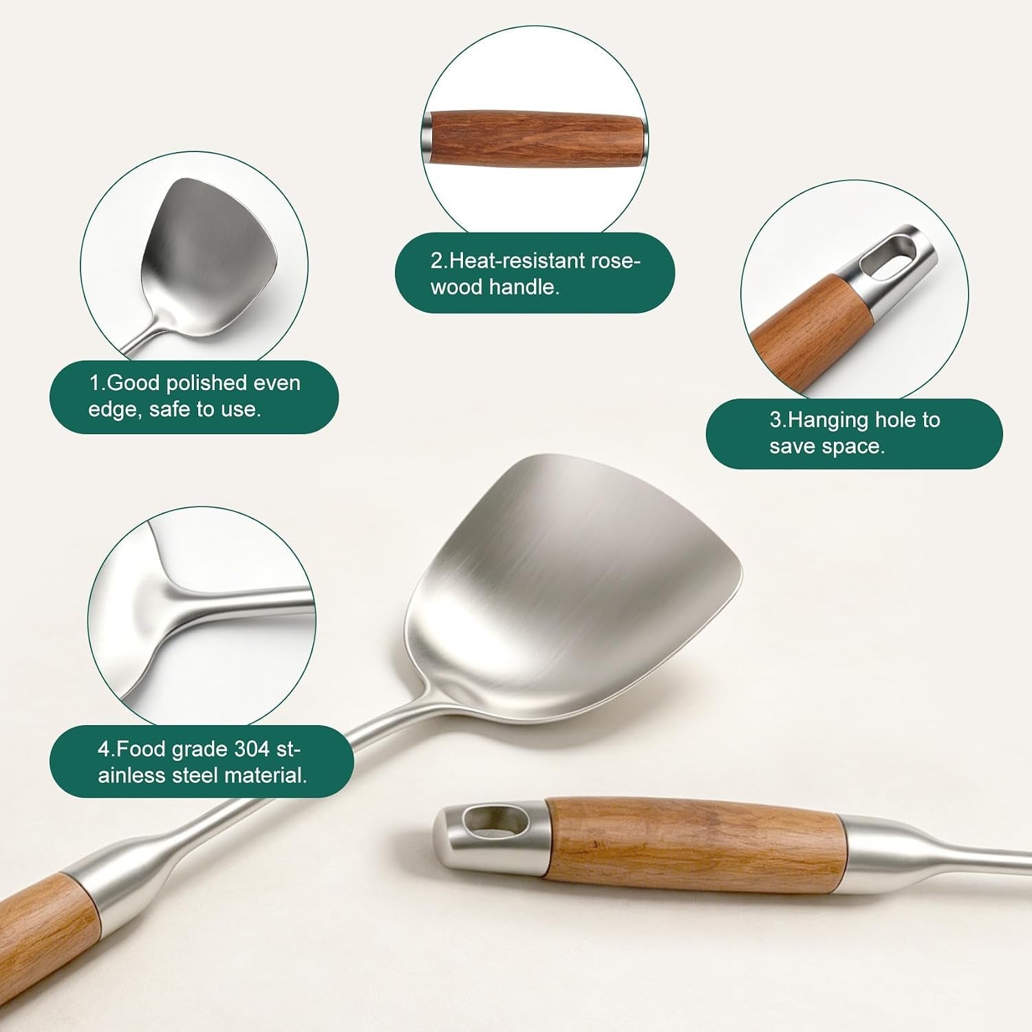 18-10-stainless-steel-cooking-utensils-set-wooden-handle-14-metal-kitchen-utensil-wok-tools-11pcs-cooking-spoon-set-with-tongs
