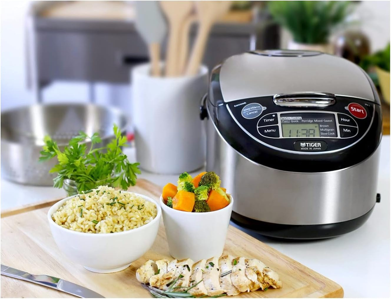 jax-t10u-k-5-5-cup-uncooked-micom-rice-cooker-and-warmer-with-tacook-food-steamer-cooking-tray-technology-and-10-auto-cook-settings-stainless-steel-black