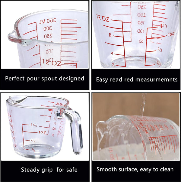 Glass Measuring Cup for Baking and Cooking, Kitchen Essentials Tools3