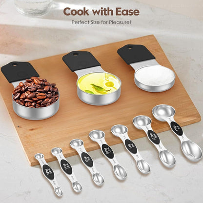 Magnetic Measuring Cups and Spoons Set – 304 Stainless Steel7