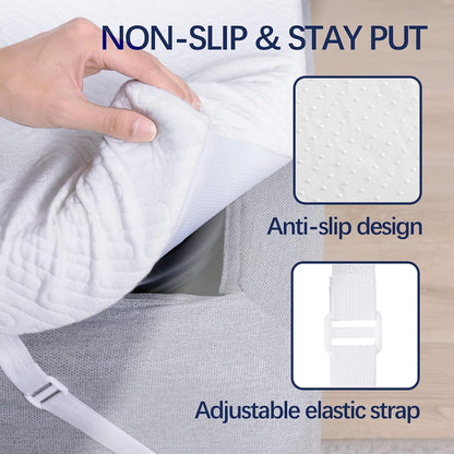 3 Inch Gel Memory Foam Mattress Topper Twin XL Size High Density Cooling Pad Pressure Relief Bed Topper (With Removable & Washable Bamboo Cover)4