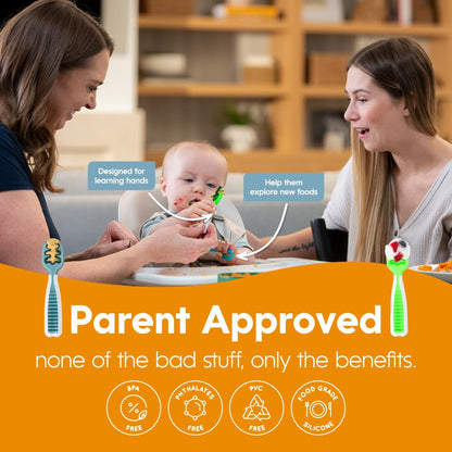 Feeding Littles Baby Spoons 6 Months, 3-Pack Neutrals4