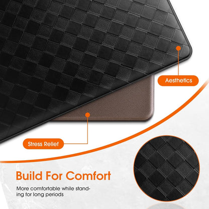 2-Piece Kitchen Mats, Cushioned Non-Slip Floor Mats, Black | Kitchen Mats for Floor, Water-Resistant anti Fatigue Mats for Kitchen Floor,Laundry & Entryway, 17.3 X 30 and 17.3 X 47 In6