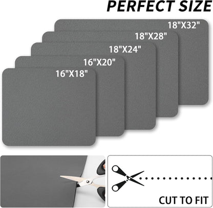 Dish Drying Mat for Kitchen Counter, Heat Resistant Drainer Mats with Non-Slip Rubber Backed, Hide Stain Kitchen Super Absorbent Draining Mat, Easy to Clean Dish Rack Pad, Dark Grey 16"X18"6