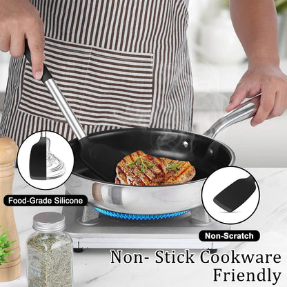 Cooking Utensils Set, 5 PCS Silicone Kitchen Utensils, Black5