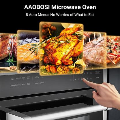 24 Inch Built-In Microwave Convection Oven,1.6Cu.Ft Air Fryer Combo | 1000W,Sensor Cooking & Auto Menu,11-Level Power More than 12 Cooking Modes, Drop down Door, Stainless Steel2