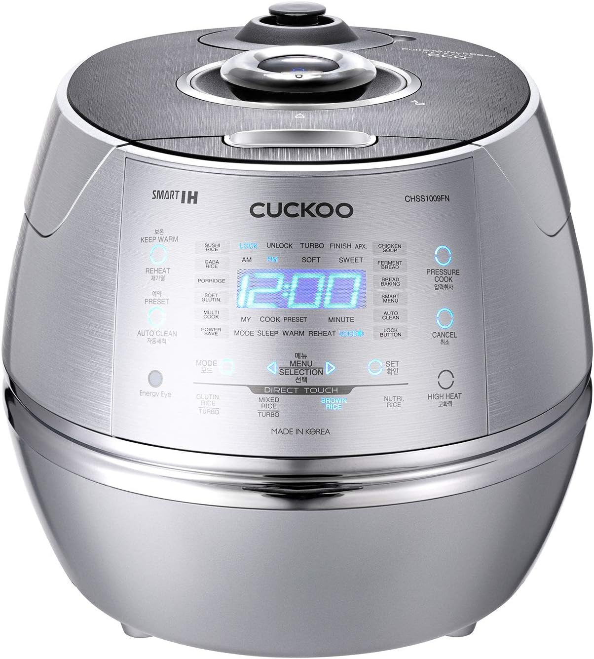 cuckoo-high-pressure-induction-rice-cooker-20-cup-cooked-crp-chss1009f-large-10-cup-uncooked-capacity-nonstick-inner-pot-17-menus-13-21-minute-turbo-white-rice-auto-clean-made-in-korea