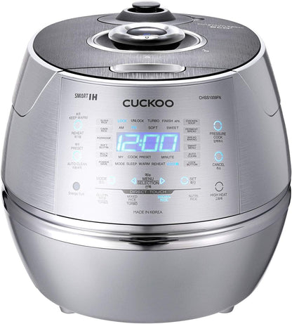CUCKOO High Pressure Induction Rice Cooker, 20-Cup Cooked, CRP-CHSS1009F | Large 10-Cup Uncooked Capacity, Nonstick Inner Pot, 17 Menus, 13-21 Minute Turbo White Rice, Auto Clean, Made in Korea2