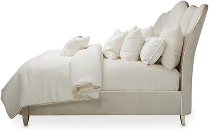 Villa Cherie Cal. King Channel Tufted Velvet Bed - Caramel4