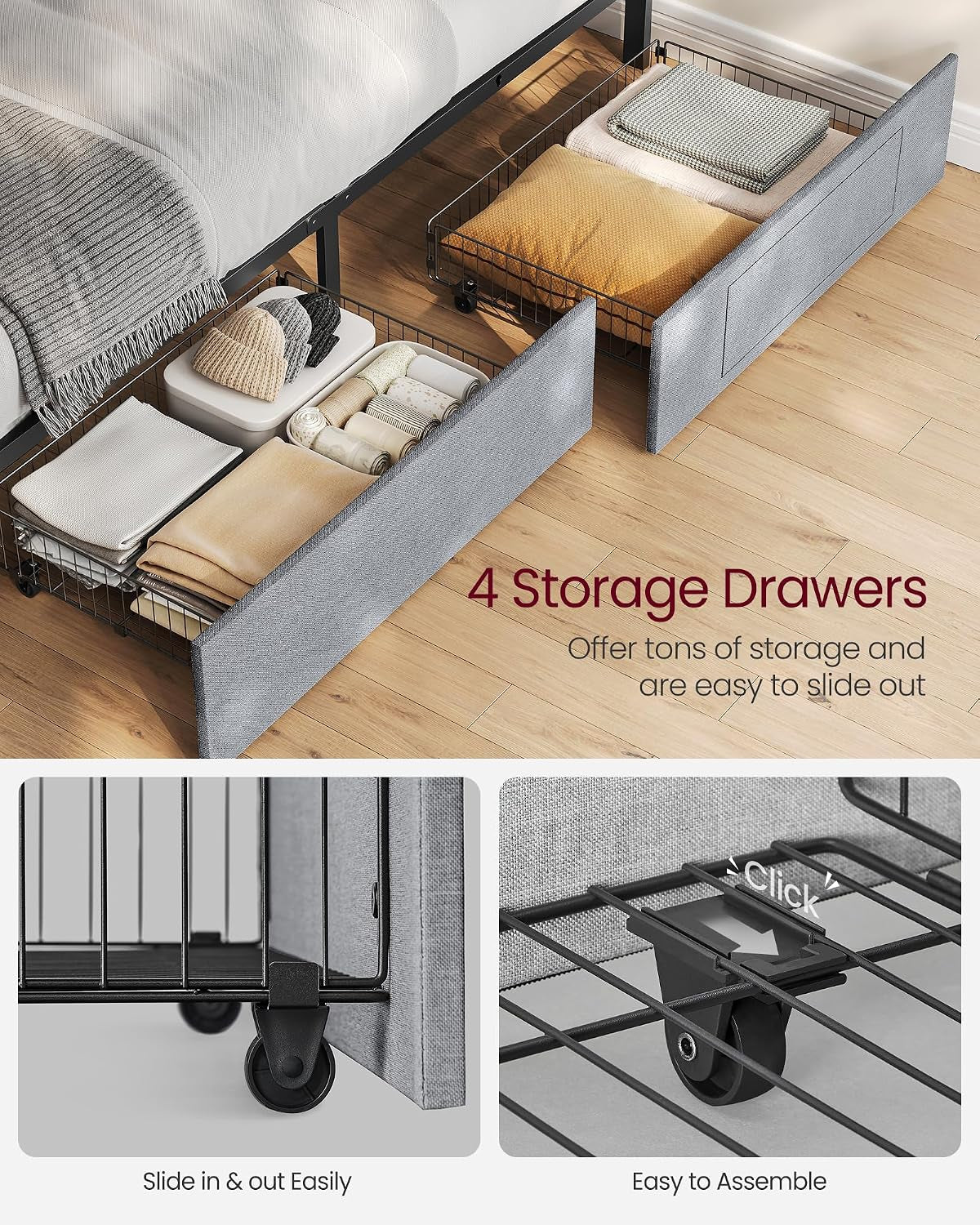 queen-bed-frame-4-storage-drawers-on-wheels-charging-station