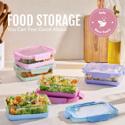 Duraglass Refresh 3.4 Cup Meal Prep Containers, 10 Pc, Melon6
