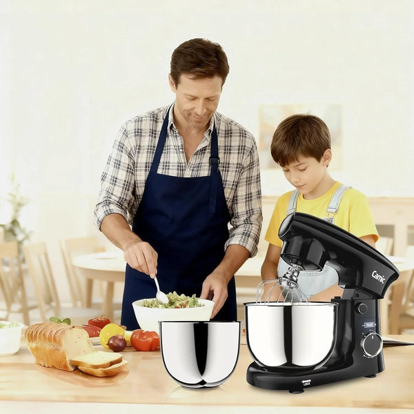 Stand Mixer, 4.2QT+5.3QT Two Bowls Electric Food Mixer, 10 Speeds with Digital Setting 3-IN-1 Kitchen Mixer for Baking Cakes Cookie Bread Salad with Egg Whisk,Dough Hook,Flat Beater9
