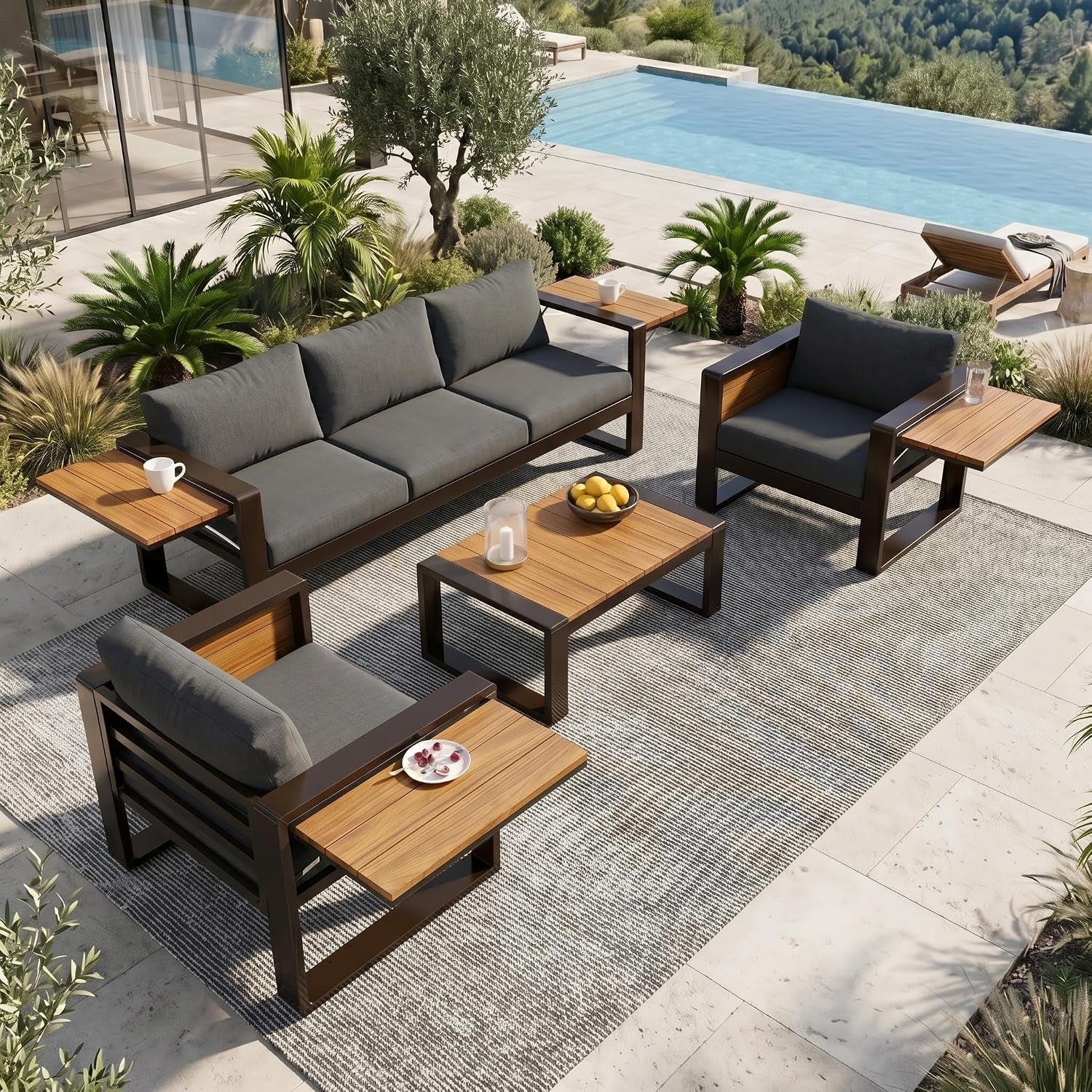 large-4-piece-outdoor-patio-furniture-set-for-5-person-3-seater-sofa-2-armchairs-with-fold-out-side-tables-aluminum-frame-plastic-wood-modern-garden-patio-seating-grey-cushions