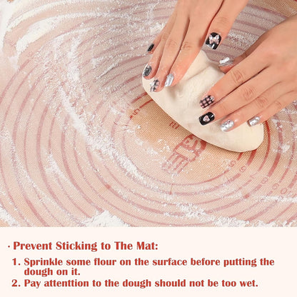 Non-Slip Silicone Pastry Mat Extra Large Measurements 28''X 20'' Baking Mat | Silicone Baking Mat Counter Dough Rolling Oven Liner Fondant / Pie Crust Sourdough Bread Supplies -  Red5