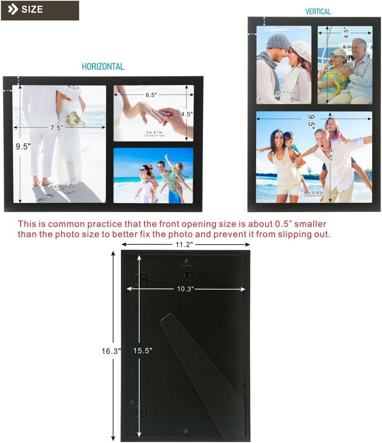 collage-picture-frame-black-wood-8x10-3-opening-1-pack