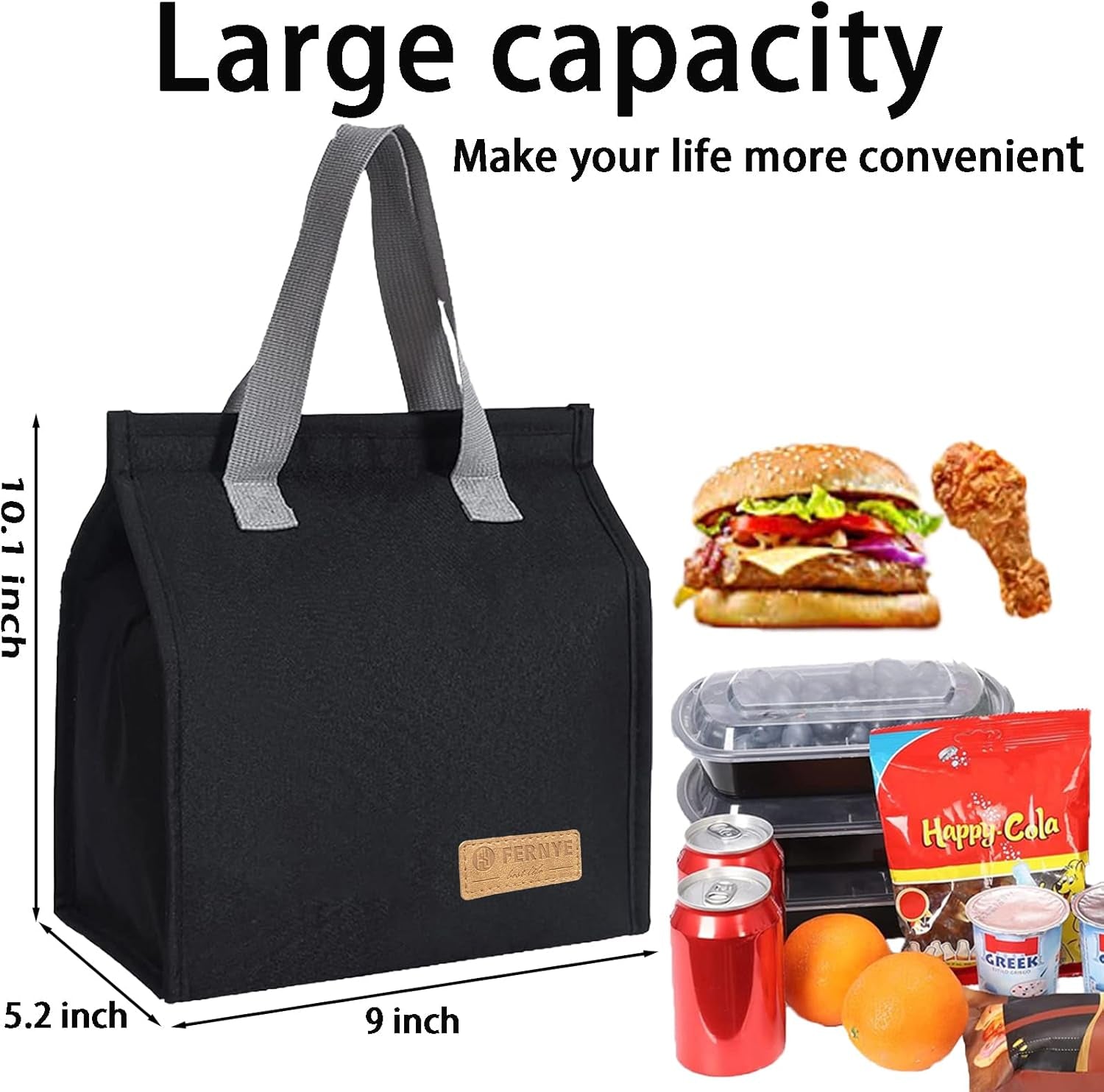lunch-bag-for-women-men-waterproof-reusable-portable-lunch-tote-lunch-box-bag-thermal-cooler-bag-ideal-for-work-party-l-travel-picnic-light-black