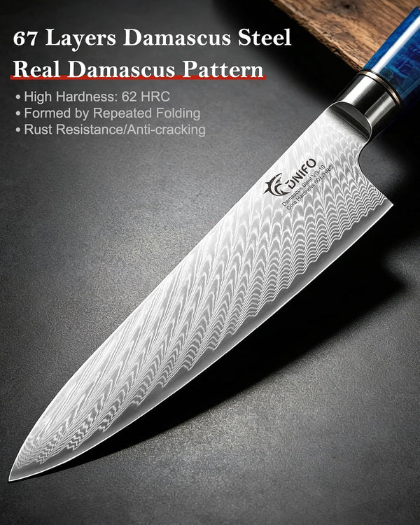 Japanese Chef Knife 8 Inch, VG10 Core Damascus Steel Kitchen Knife3