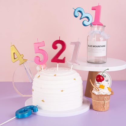 2.76 Inch Modern Gold 2 Number Birthday Candles, Gold Number Candles, Cake Number Candles, Party Celebration7