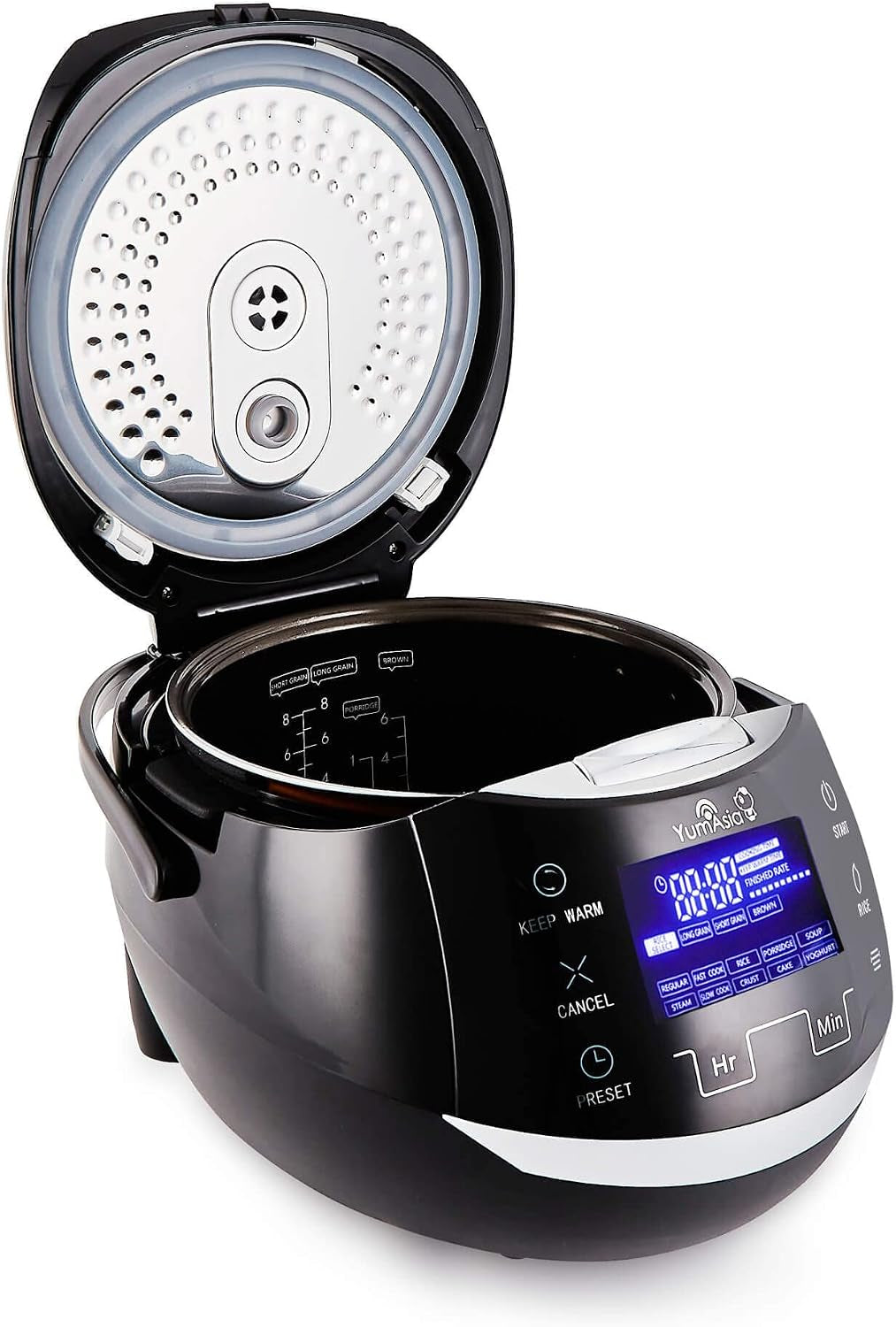 sakura-rice-cooker-with-ceramic-bowl-and-advanced-fuzzy-logic-8-cup-1-5-litre-6-rice-cook-functions-6-multicook-functions-motouch-led-display-120v-power-black-and-silver