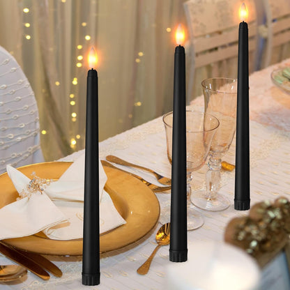 24 Packs Flameless Taper Candles Battery LED 11",Black4