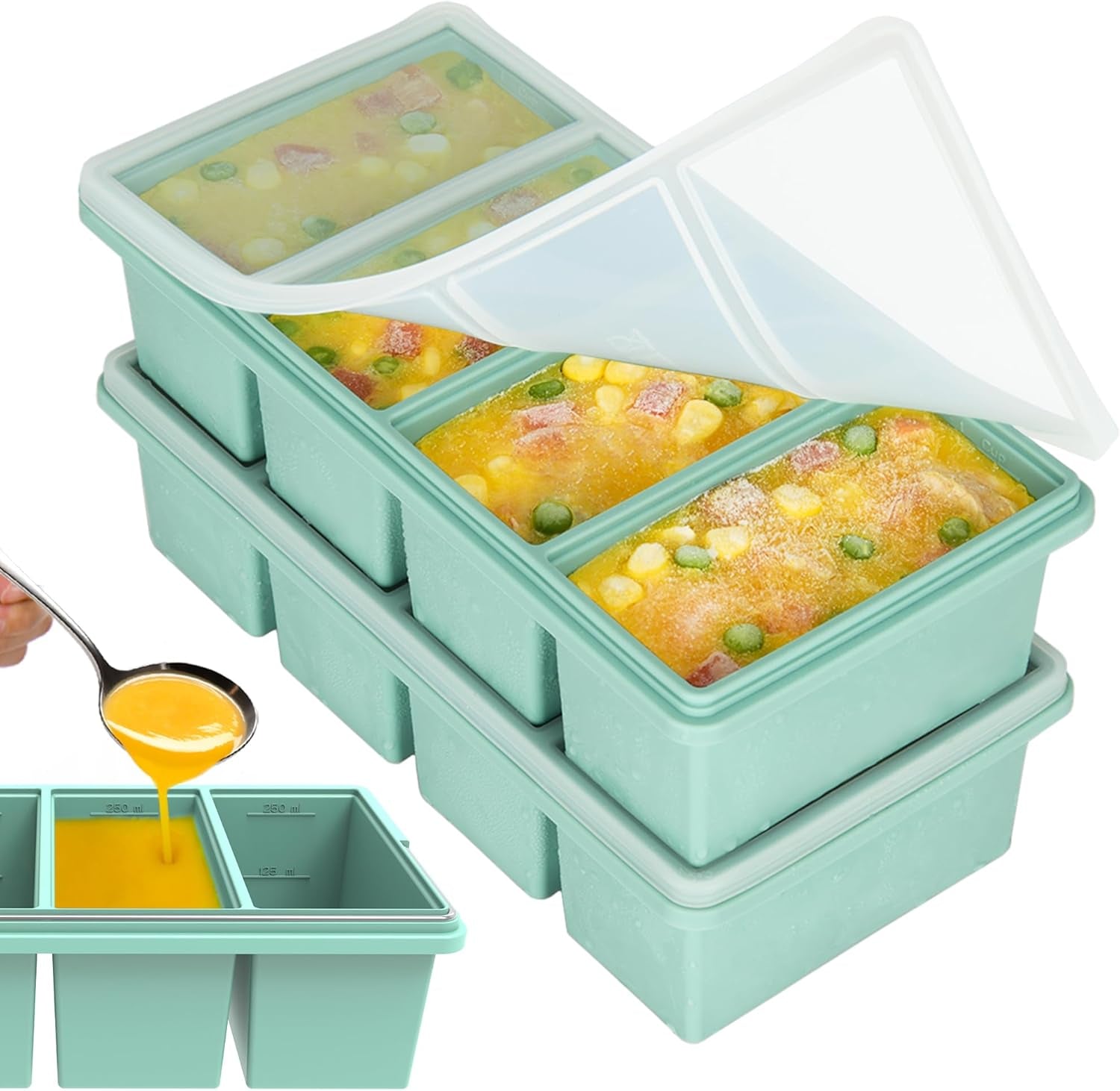 silicone-freezer-trays-with-lids-1-cup-soup-container-style-ice-cube-trays-for-freezer-leakproof-dishwasher-oven-safe-stackable-ideal-for-frozen-broth-leftovers-meal-prep-bpa-free-2-pack