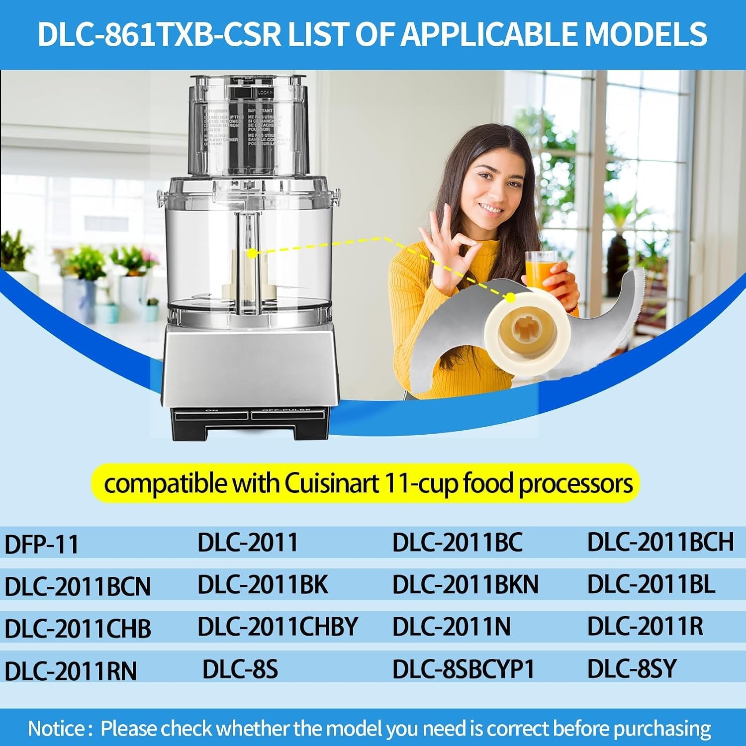 dlc-861txb-csr-chopping-blade-compatible-with-cuisinart-11-cup-processor-stainless-steel-food-chopper-cutter-for-dlc-8-dfp-11-dlc-2011-series-food-processor-replacement-blade