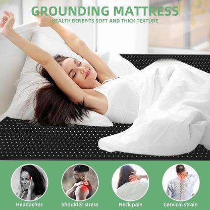 Grounding Mat for Bed,Grounding Bed Mat with Grounding Cord, Earth Pad Grounding Mat, Grounding Pad for Improving Sleep7