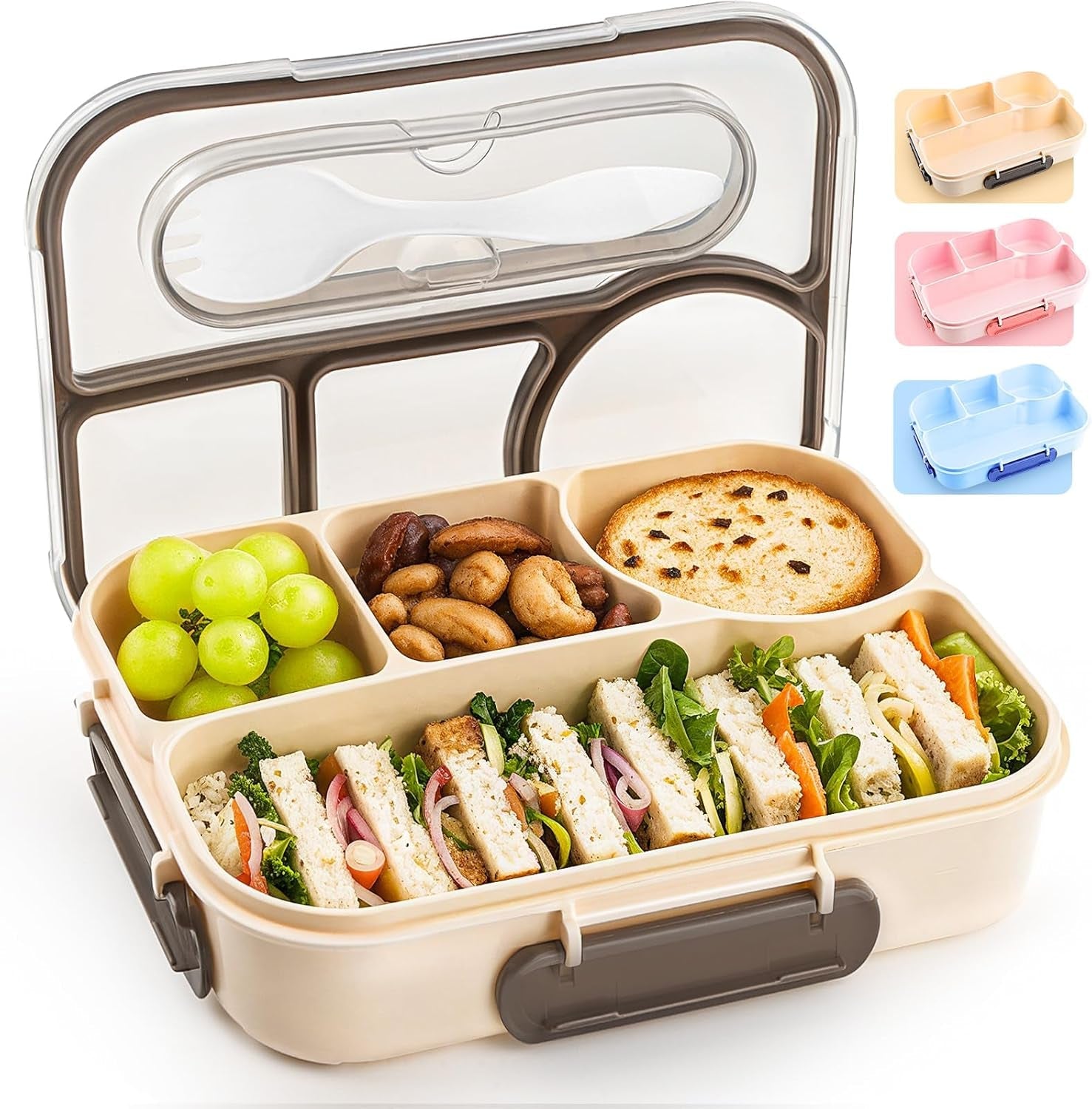 bento-box-adult-lunch-box-4-compartment-lunch-containers-drop-proof-dishwasher-safe-made-with-bpa-free-materialskhaki