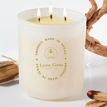 Palo Santo & Bergamot Beeswax Candle, Calming & Grounding, 90+ Hr, 15 Oz1
