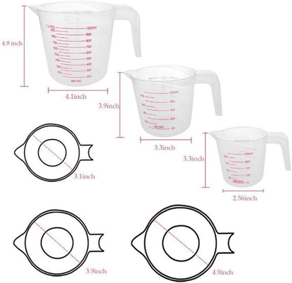 Plastic Measuring Cup Set, 3Pcs3